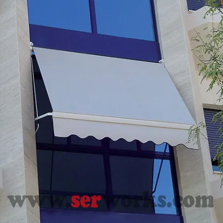 toldo de punto recto  para ventanales